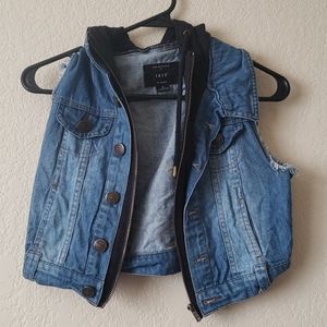 cut off jean jacket womens